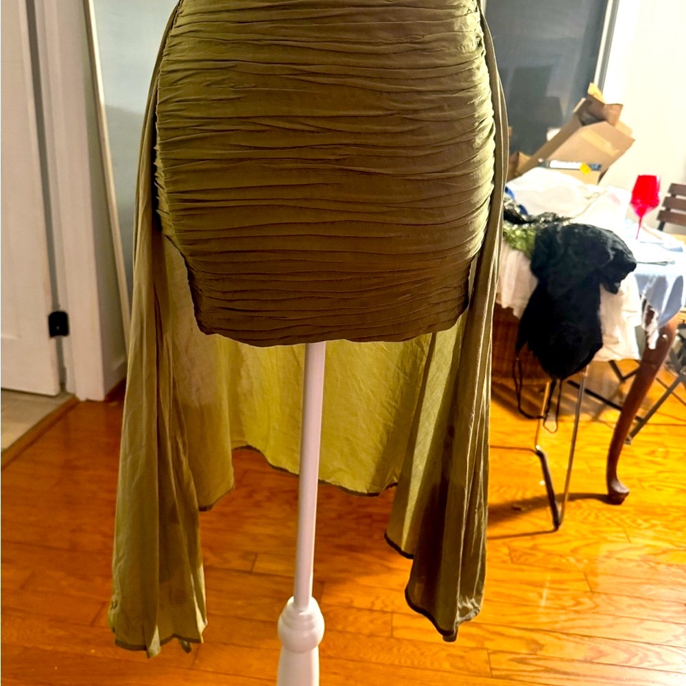 Aje olive green mini skirt